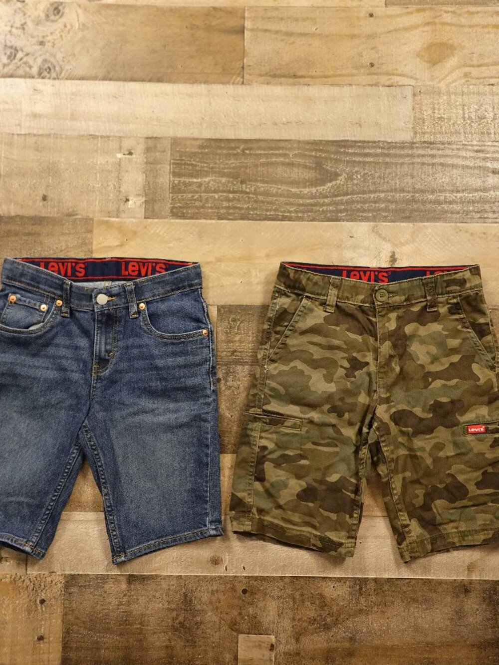 Levi's 511‎ Denim & Camo Cargo Shorts Bundle Boys Size 10 Casual Summer